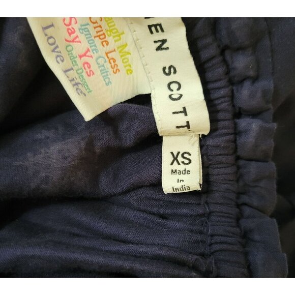 Gretchen Scott Floral Embroidered Midi Dress XS Cottagecore Pockets Empire Waist - Picture 9 of 10